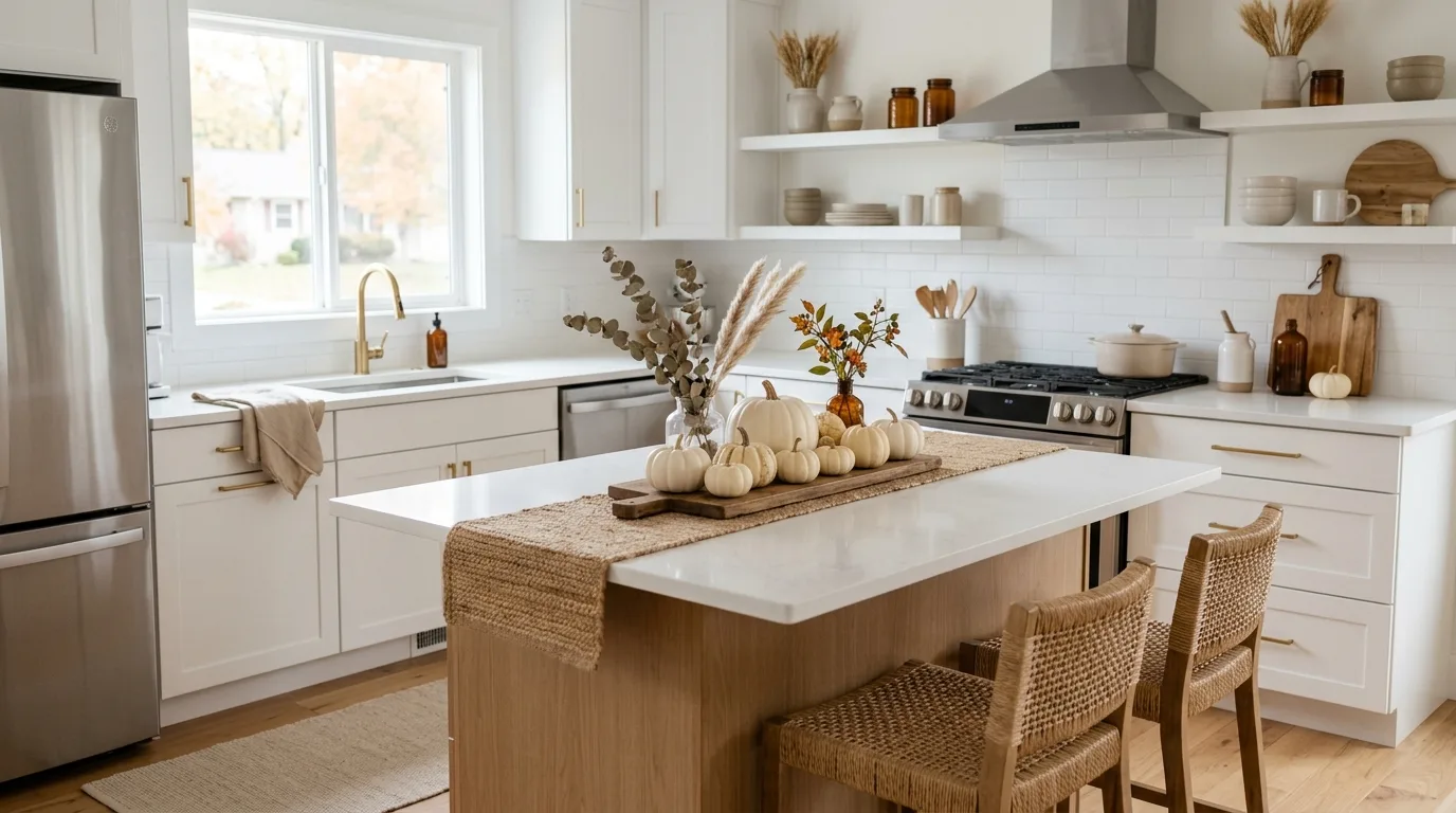 Minimal neutral fall kitchen decor